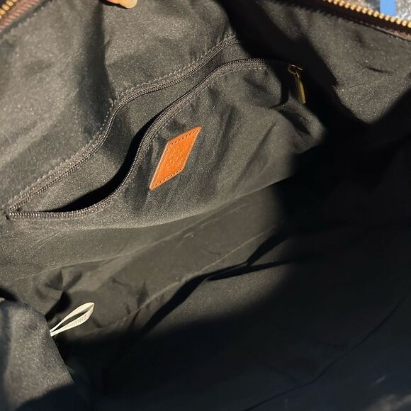 Fossil Vintage Classic Black and Brown Shopper Tote Shoulder Bag - Picture 8 of 14